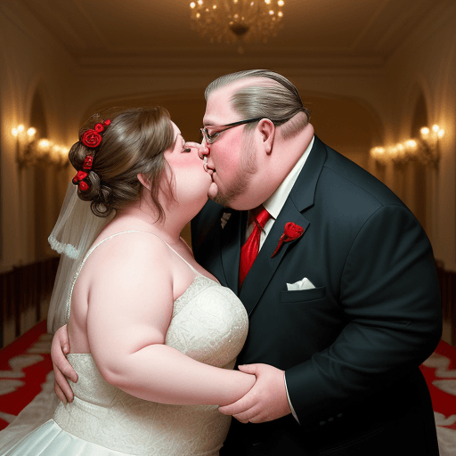 AI generated: Hyper realistic image of A heartwarming scene capturing a tender moment between two fat men of 75 ye...