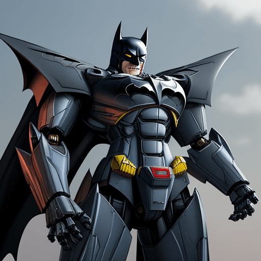 AI generated: mecha batman realistic
