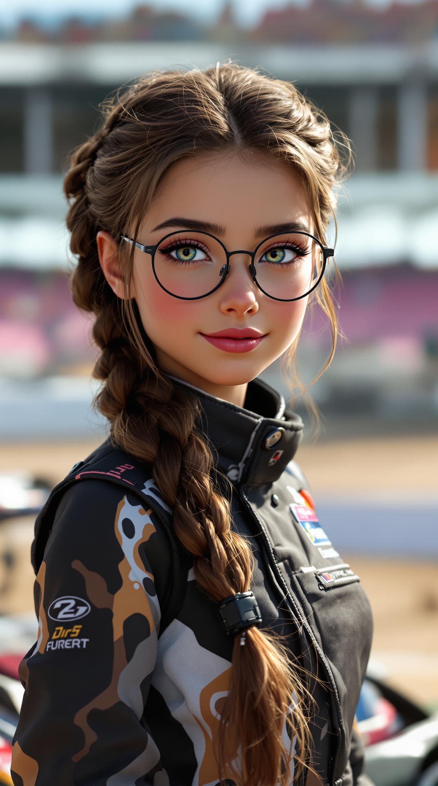AI generated: A professional portrait of the most stunning second-grade girl in the world, captured in a highly de...