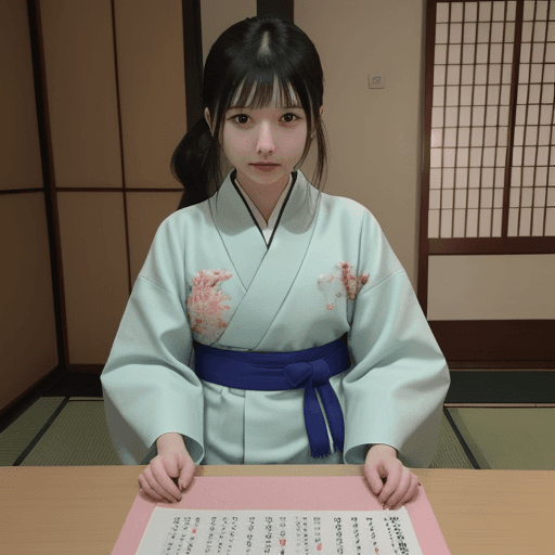 AI generated: 以日本卡通的風格，創作一個高中女生,背景設定成學.