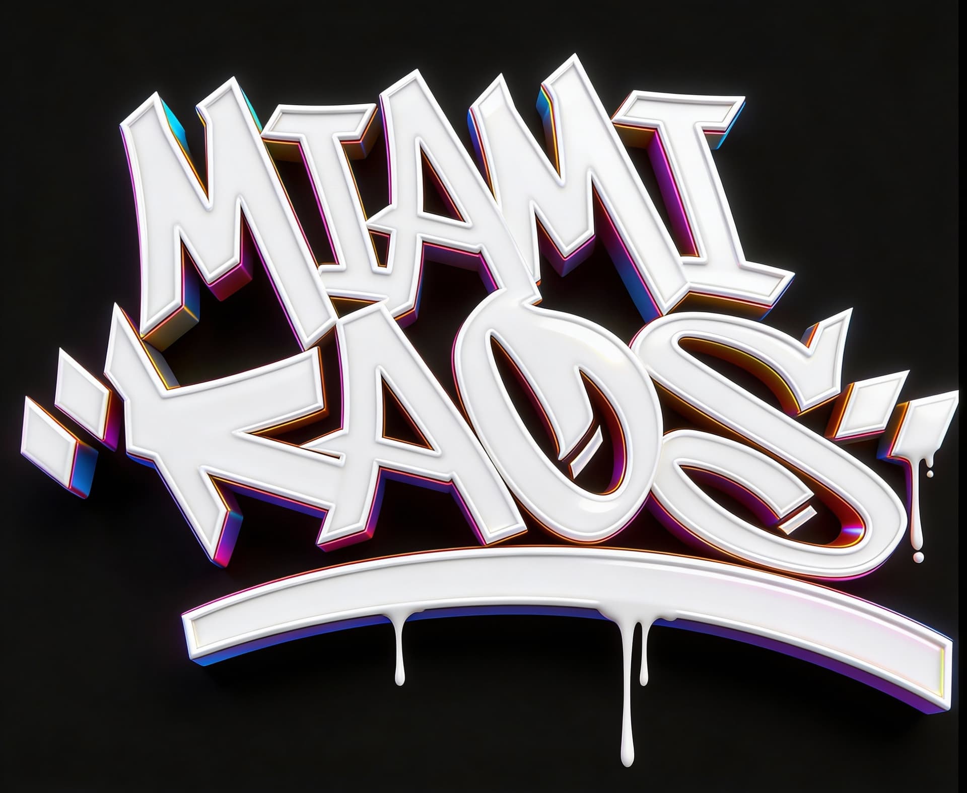 AI generated: 3D realistic version of the logo in the picture with a white bevel and the words are glossy shiny wi...