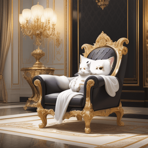 AI generated: Luxury Neo Version of Royal cat Aesthetics NFT
