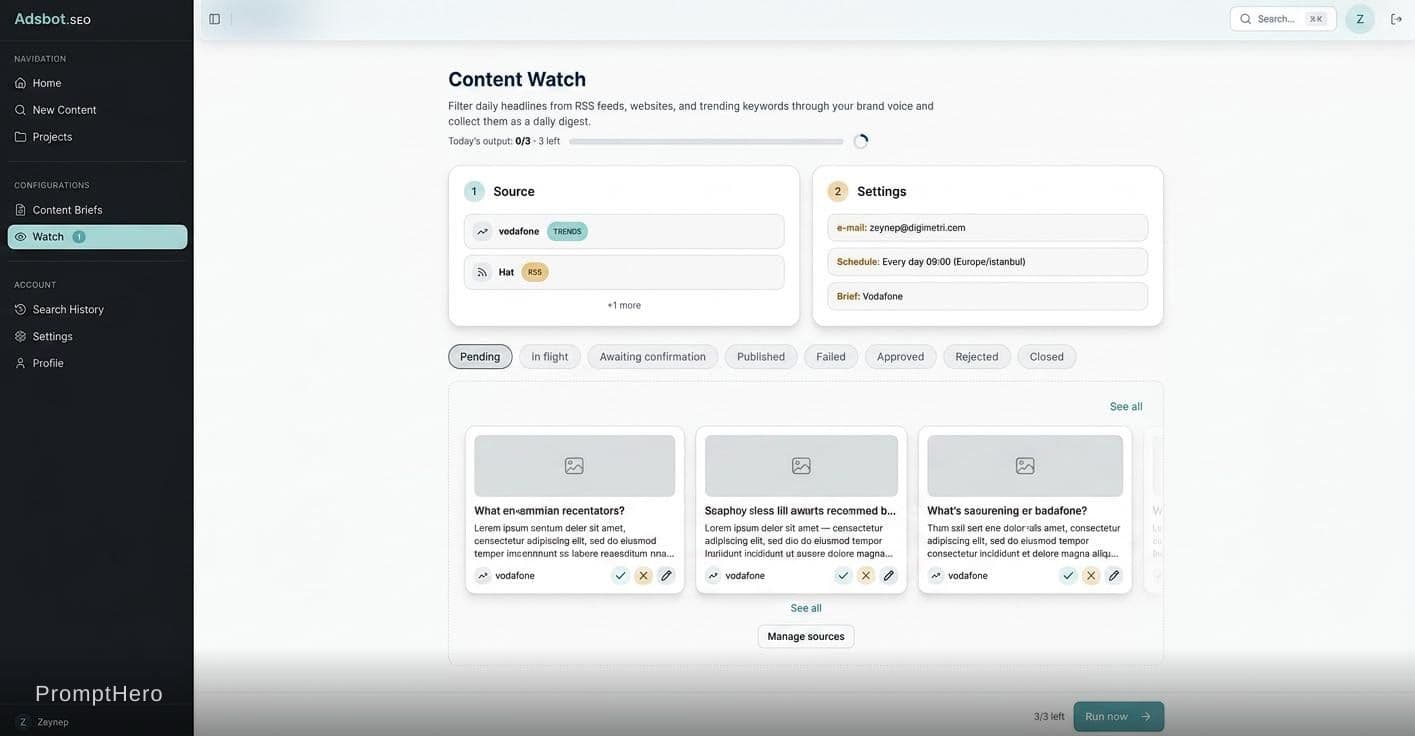 AI generated: modern, user friendly, clear re-design