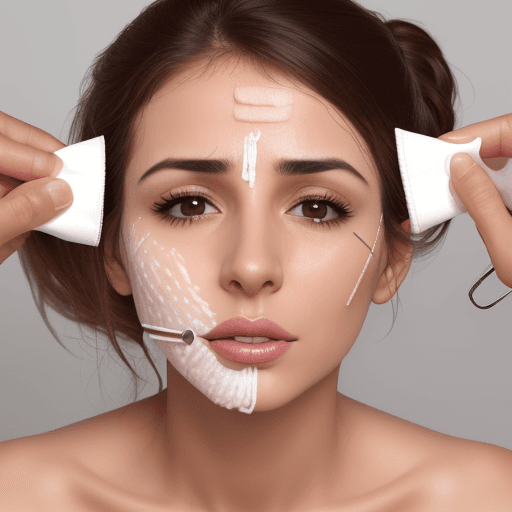 AI generated: mujer haciendo tratamiento facial con microagujas
