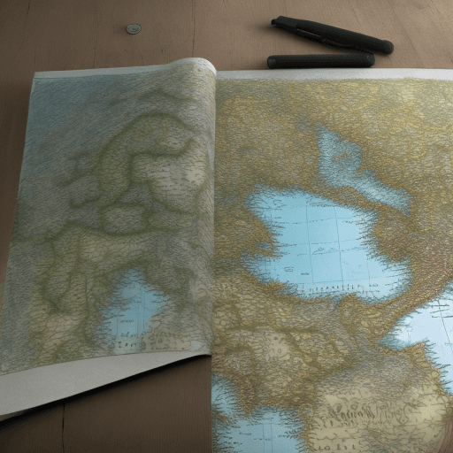 AI generated: Photo of a ultra realistic world of map