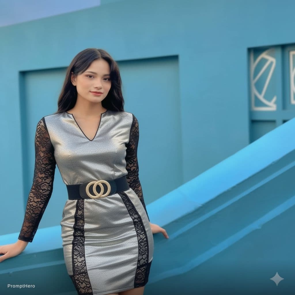 AI generated: the woman exposed her breasts