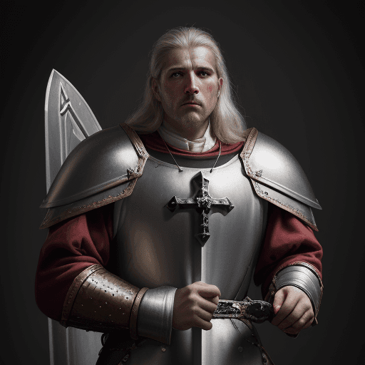 AI generated: Ultra high resolution photography of a medieval, male, Warrior, Priest, Warhammer