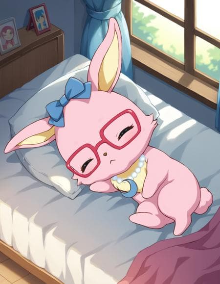 Luna wearing glasses(Jewelpet)