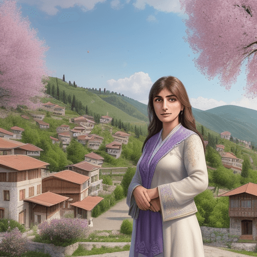 AI generated: View Elif Köse, the mayor of Safranbolu Municipality, a district in Turkey, in a photo with historic...