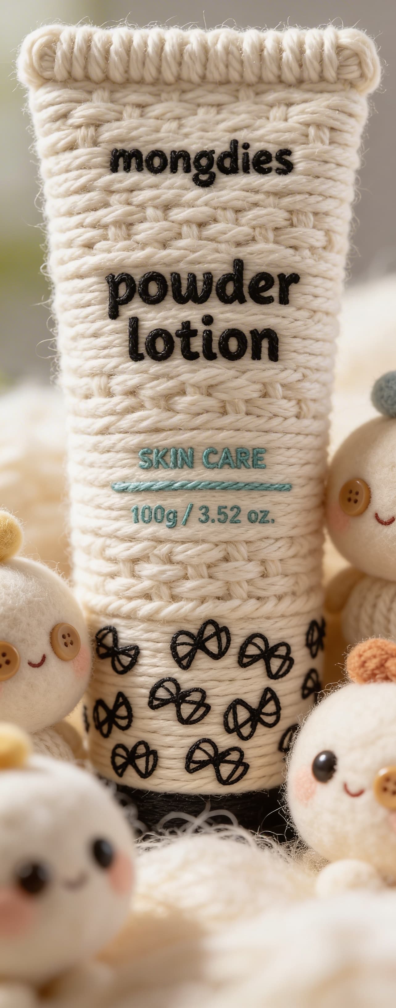 AI generated: A handcratted miniature scene entirely made from soft yarn, wool, and cozy textile materials. Every ...