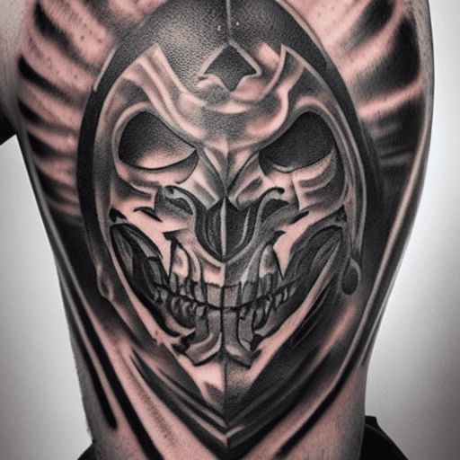 AI generated: Armor tattoo