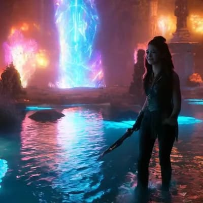 AI generated video: Scene 9 – Final Emotional Moment
Prompt:
Aelina drops her weapon and walks slowly toward Nyxaria t...