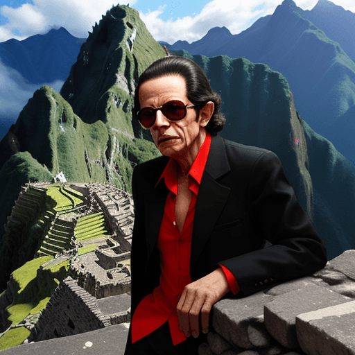 AI generated: HECTOR LAVOE EN MACCHUPICHU