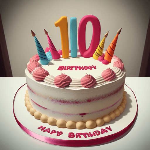 AI generated: Instagram worthy birthday cake. 