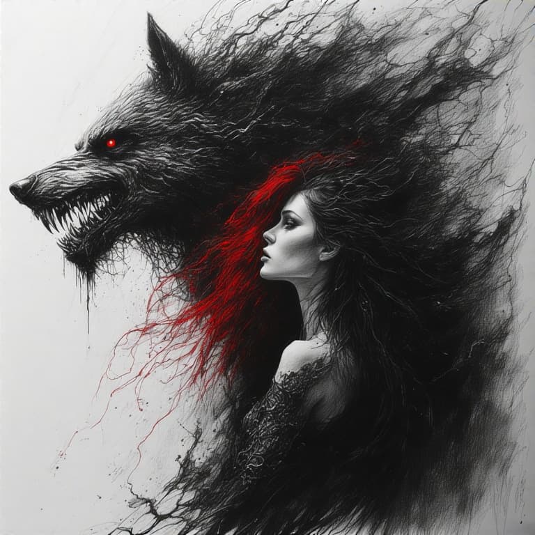 AI generated: The Rougarou: A extreme nightmare version, highly detailed, advanced 3D techniques, distorted featur...
