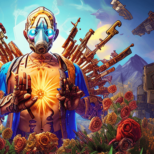 AI generated: borderlands 3 athenas Background