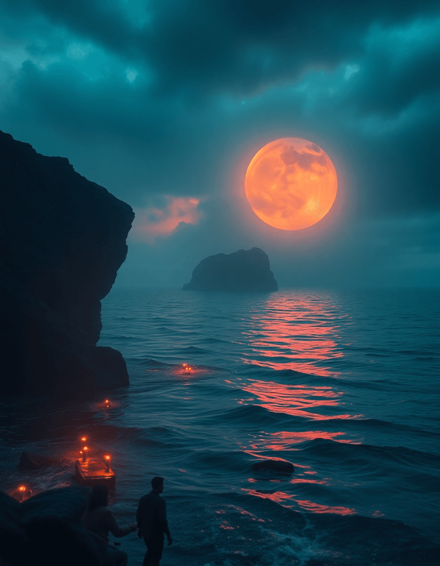 AI generated: Create an emotional dramatic dystopian image featuring a scene from the poem Usheen. That in immorta...