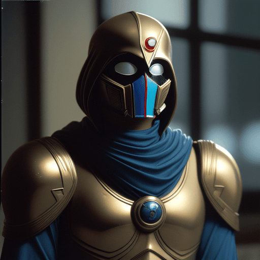 AI generated: mdj style, Solaris film , cobra commander (mdj style),  closeup, vintage, bronze hue, , medium forma...