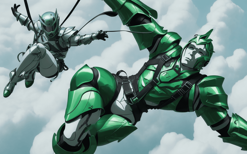 AI generated: a paper cut of a person falling off a cloud, a cartoon, pixiv, neo-dada, screen capture, homicide, h...