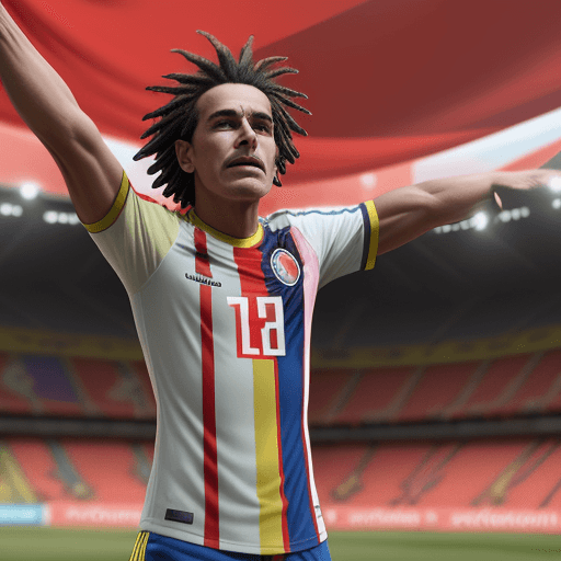 AI generated: “Imagina una imagen que comunique el partido Perú vs Colombia, colocando las banderas de cada país....