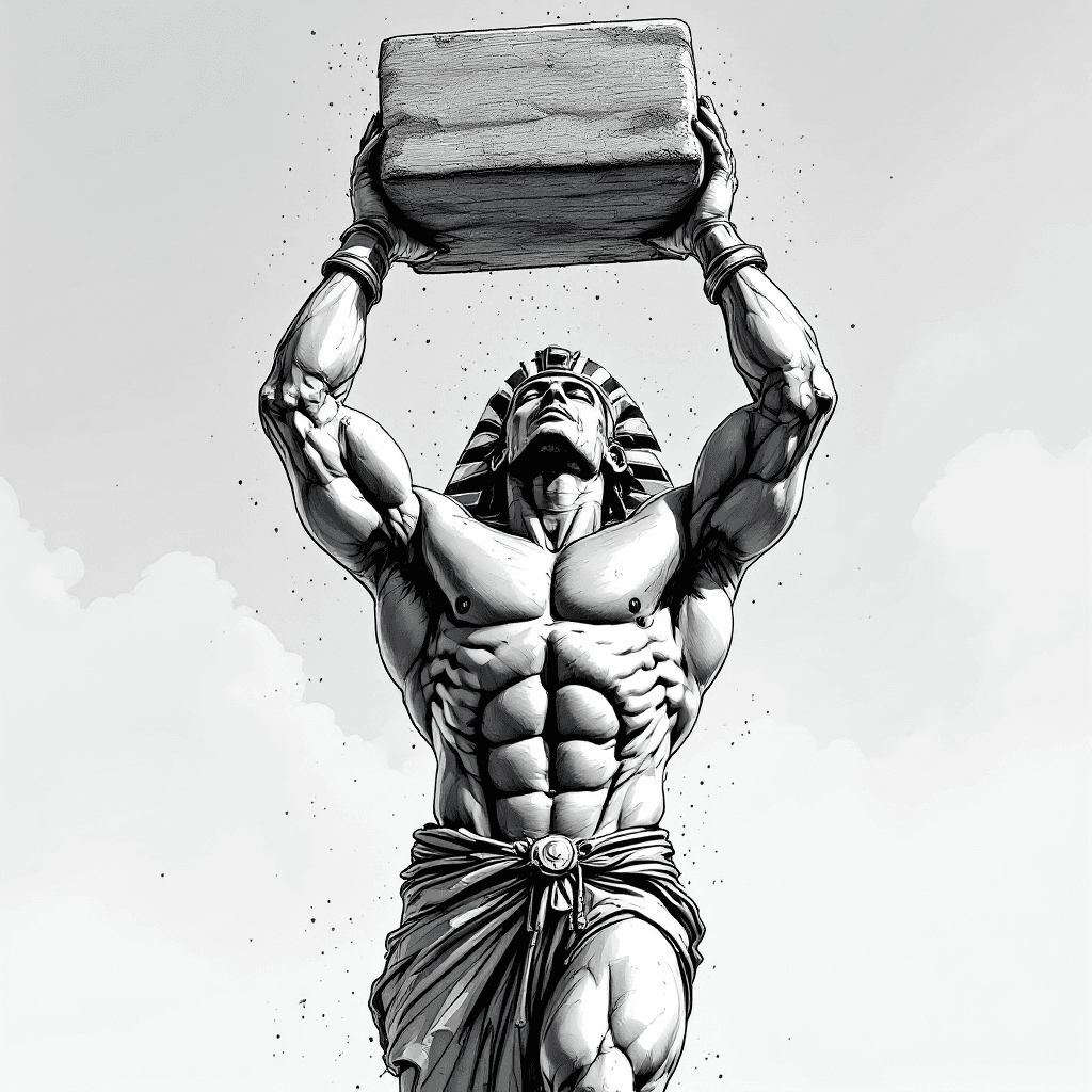 AI generated: AI generated illustration. The image is a black and white vector illustration depicting a
Realistic ...