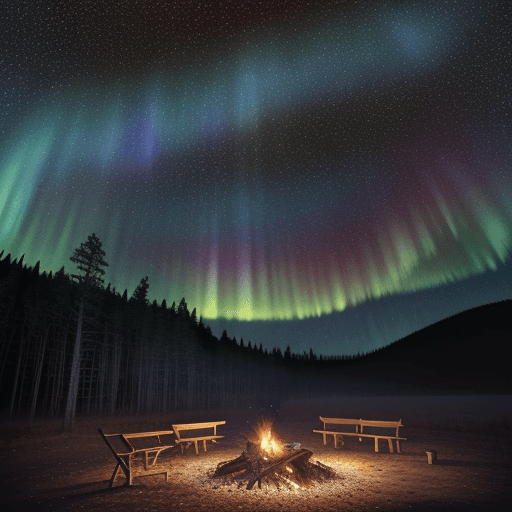AI generated: Hyper realistic ground level watercolor of night sky phenomena, comet, supernova, constellation, tel...