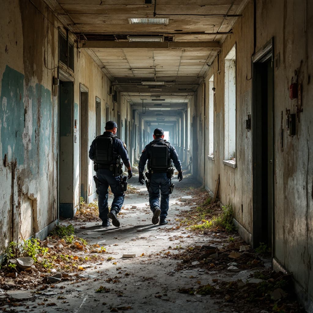 AI generated: police Combat Team Community
the corridor of the abandoned hospital