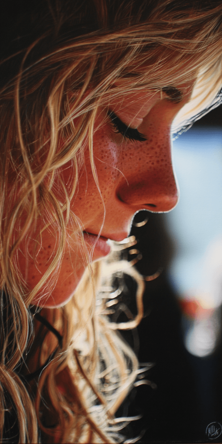 AI generated: painting of a woman, soft-focused realism --chaos 75 --ar 1:2 --profile 1kixoc4 --stylize 750 --v 7