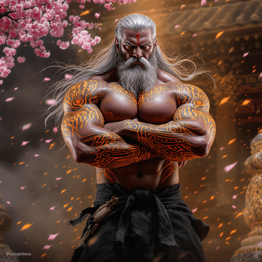 AI generated: (masterpiece, best quality, ultra-detailed, photorealistic, 8k, hyperrealistic), solo muscular man 4...