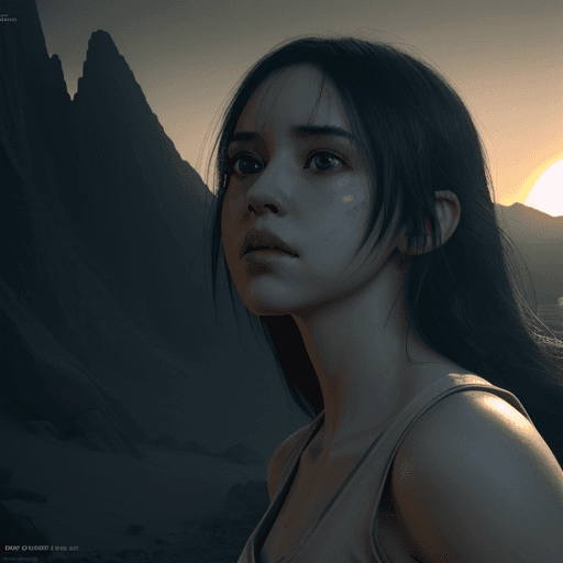 AI generated: Photo of Albedo, dramatic light, pale sunrise, cinematic lighting, battered, low angle, trending on ...