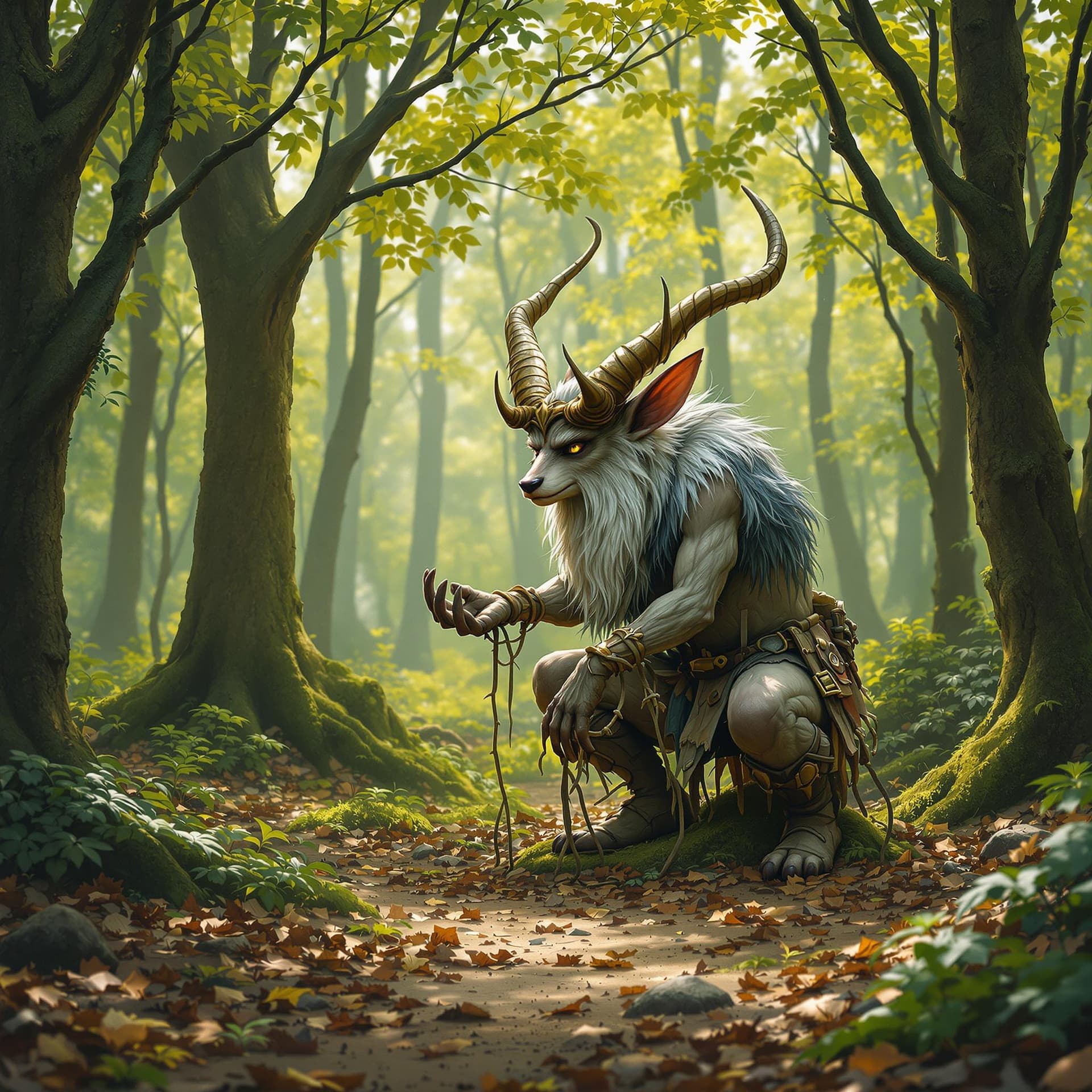 AI generated: Duende en bosque 