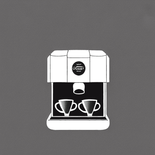 AI generated: Design sketch of a coffee machine hand product on an all white background