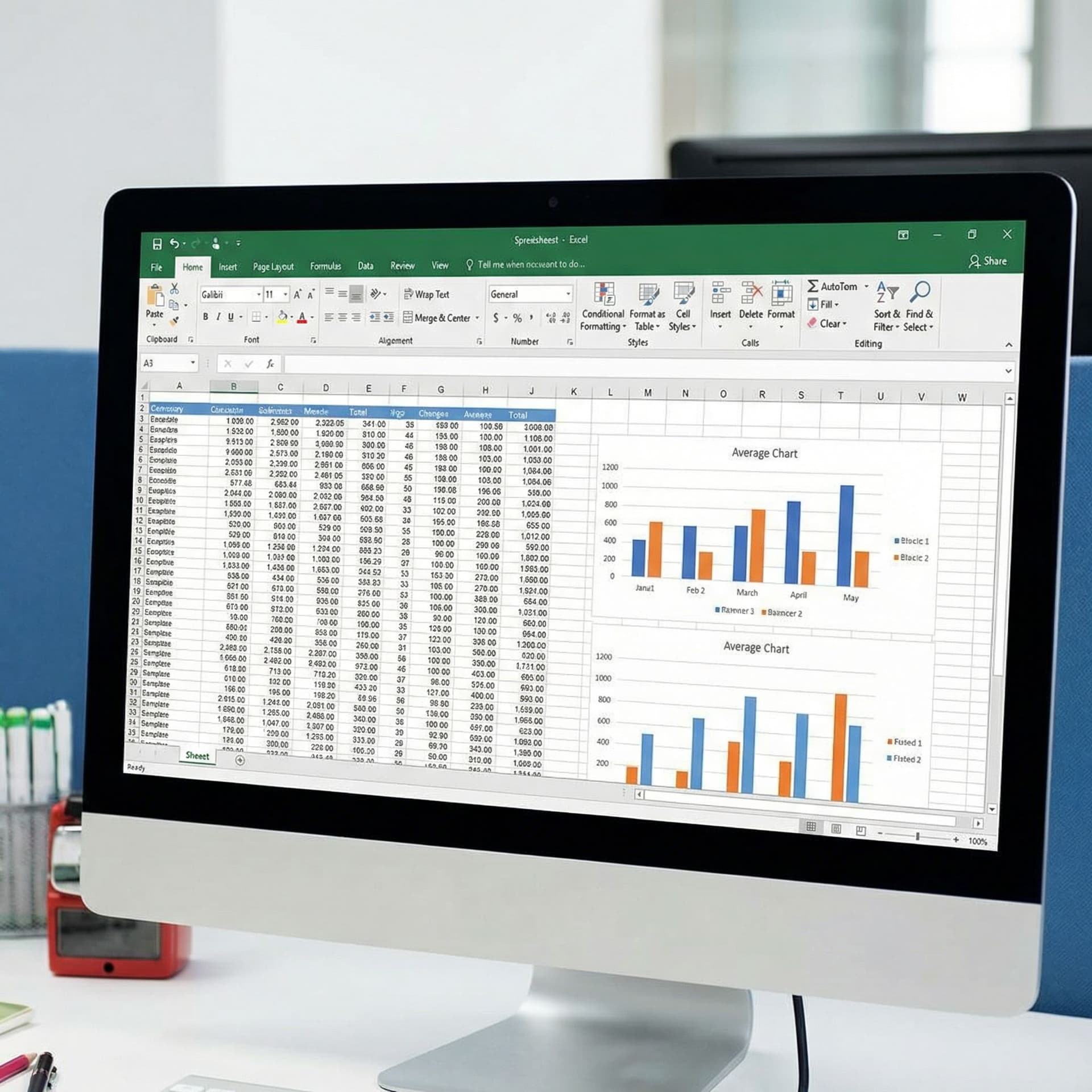 AI generated: create a excel screen