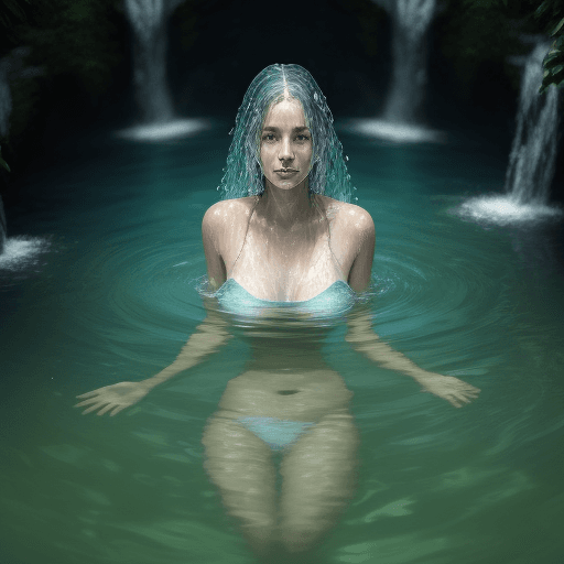 AI generated: woman in water
