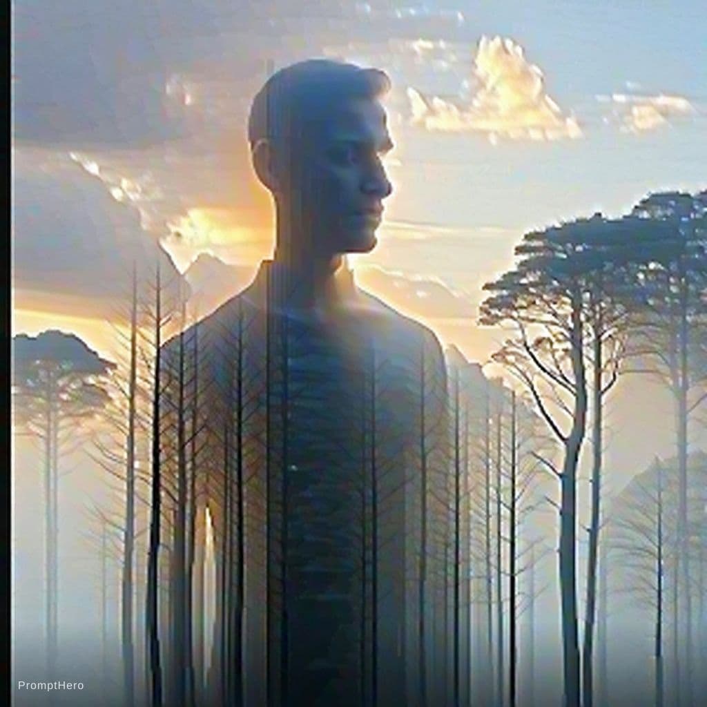 AI generated: Humans x nature 