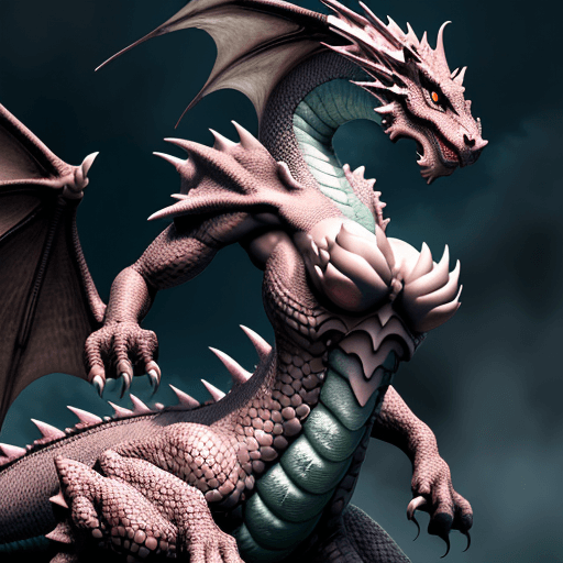 AI generated: Dragon, female,