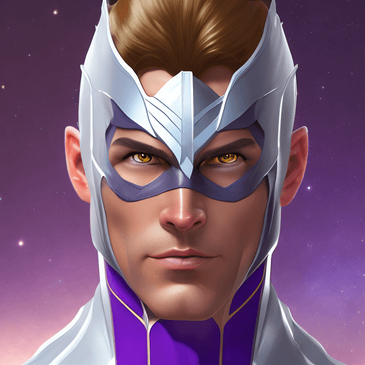 AI generated: ((extreme detail)),(ultra-detailed), create a superhero named Orion. Orion is male, he has messy bro...