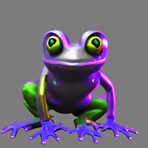 AI generated: cute cyberpunk frog, futuristic, highly detailed, made with blender --v 4