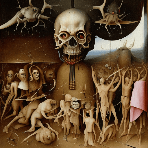 AI generated: painting of total despair in the style of Hieronymus bosch