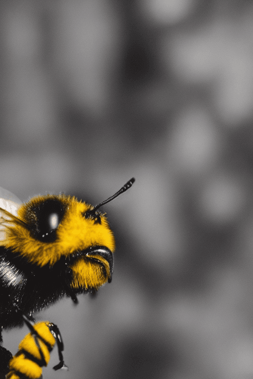 AI generated: Masterpiece, best quality, (a cute bee:1.2), big eyes, (pixar character:1.2), discreet hardhat, incr...