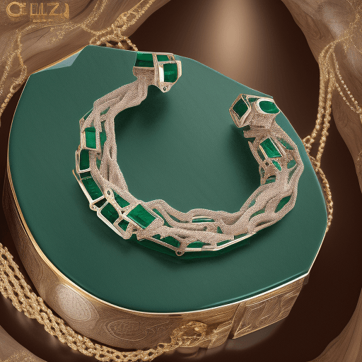 AI generated: Create a detailed conceptual design highlighting luxury emerald products designed for the Chinese ma...