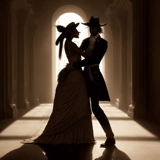 AI generated: In the dust-laden halls of colonial society, Bolivar mingles with shadows of conspiracy and whispers...
