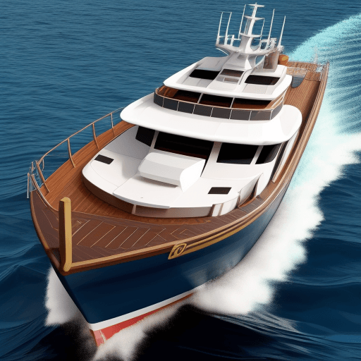 AI generated: lionel messi boat 