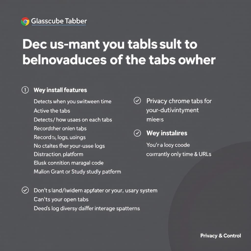 AI generated: Glasscube Tabber is a lightweight Chrome Extension that passively tracks your active tabs and sends ...