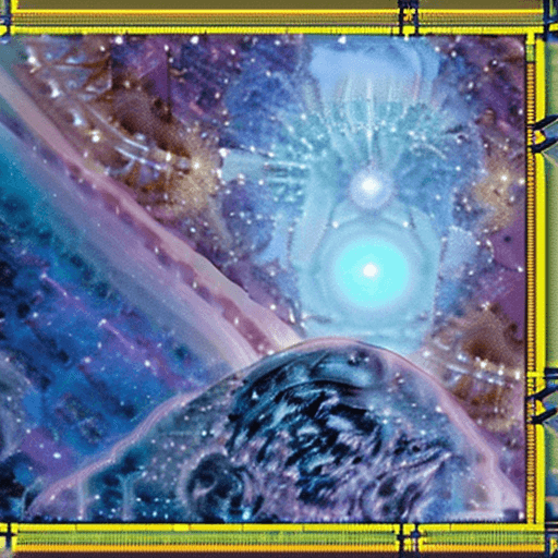 AI generated: In the vast emptiness of the interstellar void, two omnipotent deities from separate dimensions coll...