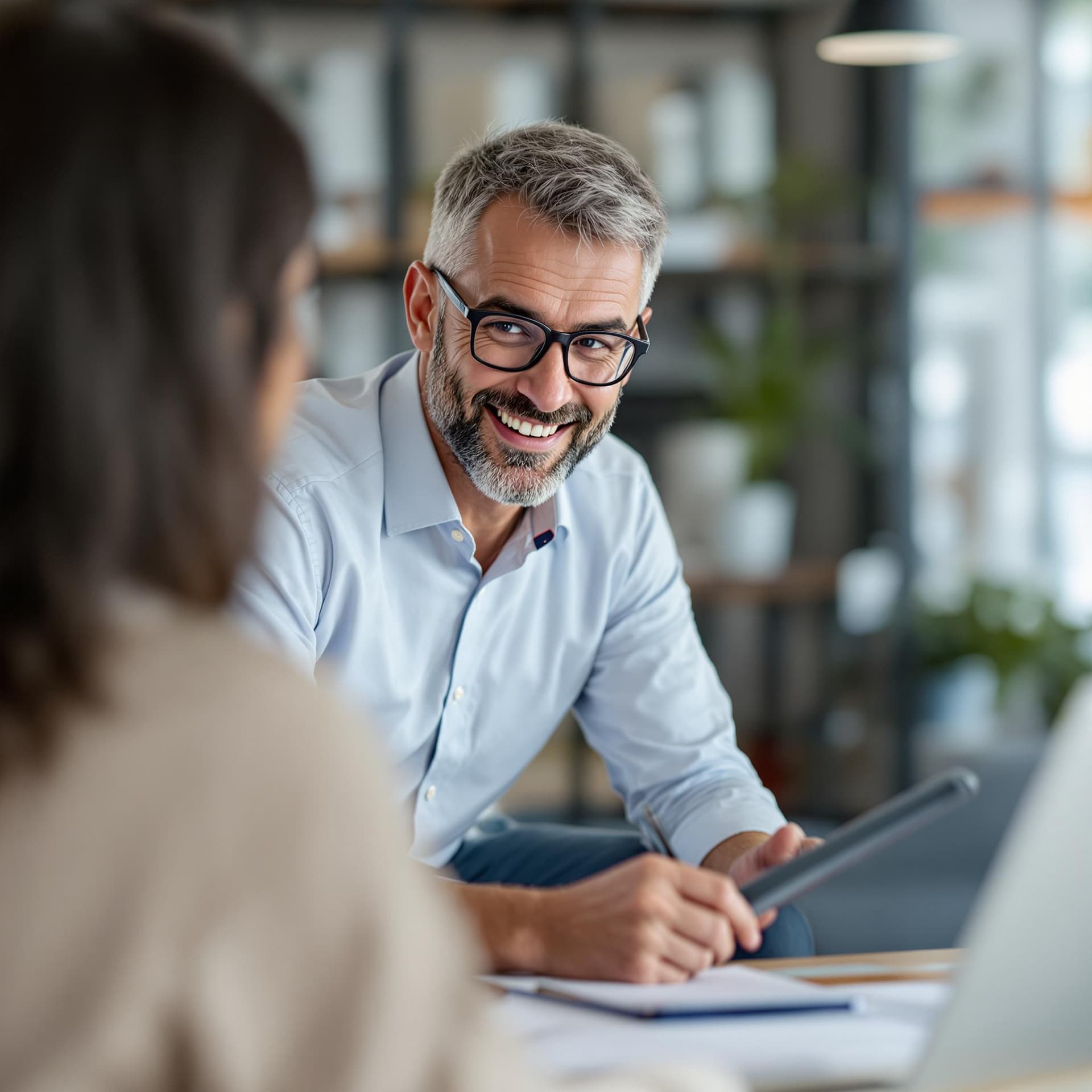 AI generated: Image of a friendly business coach guiding someone through a growth strategy, symbolizing support an...