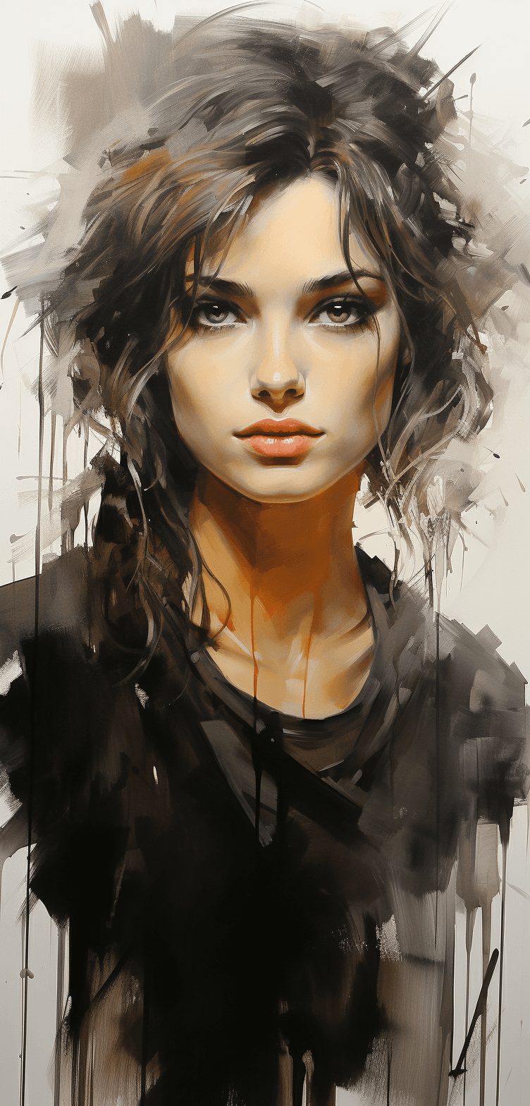 AI generated: black and white sketch of a beautiful girl, in the style of george digalakis, sam spratt, andrew atr...