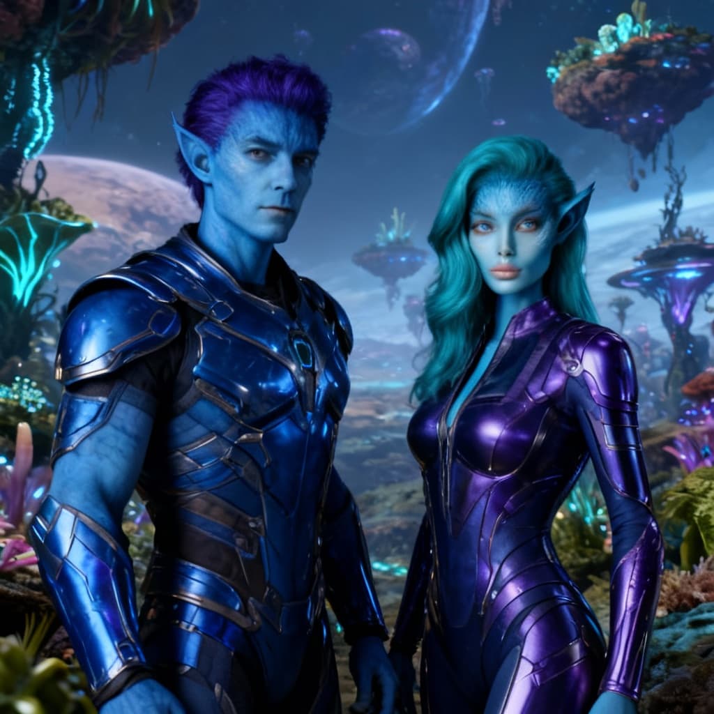 AI generated: Create a new species from this original. Alter with Sci-Fi worldly backdrop, pose the character natu...