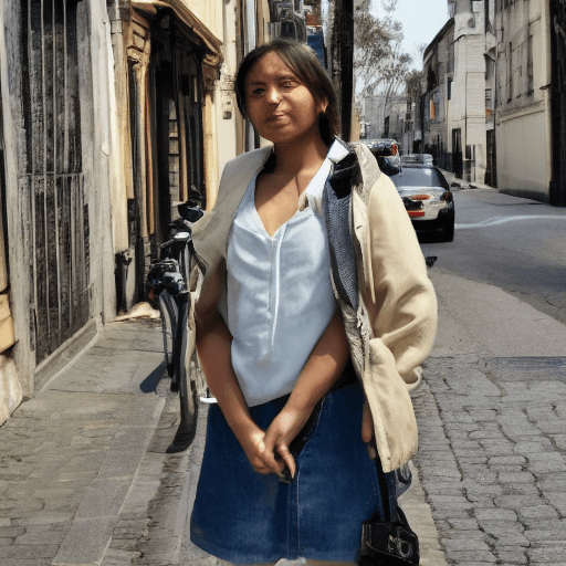 AI generated: girl, street