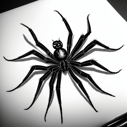 AI generated: TATTOO sketch SPIDER  